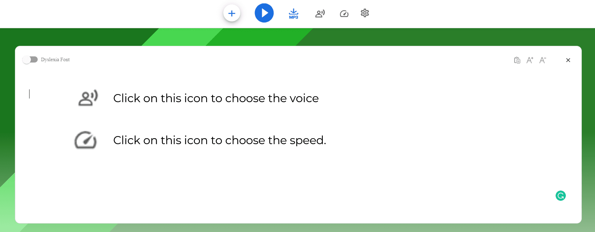 Using natural readers voice and speed Using natural readers voice and speed
